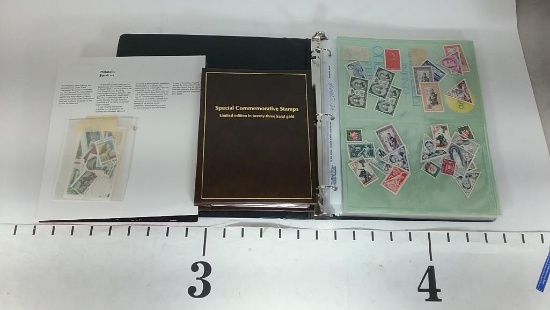 3 Units Book of Stamps with Stamp Sheets - USA and Various Countries