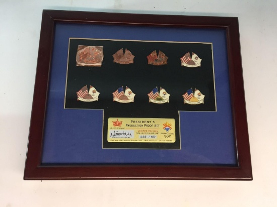 Salt Lake 2002 Winter Olympics Presidents Production Proof Set Collector Pin Set 35/100