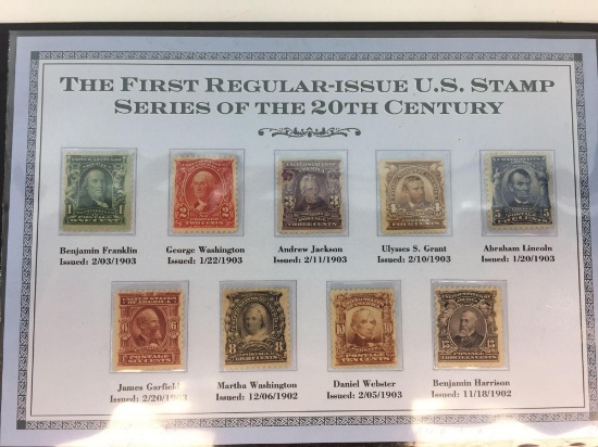 The First Regular-Issue U.S. Stamp Series of the 20th Century