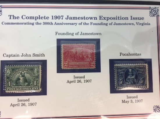 The Complete 1907 Jamestown Exposition Issue Stamp Collection