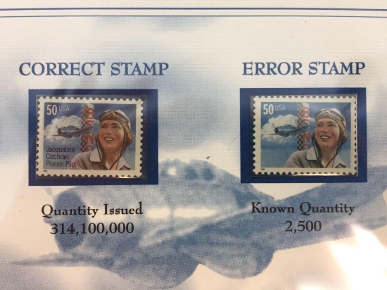 The Jacqueline Cochran Error Stamp