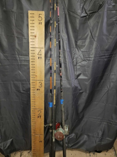 3 Fishing Poles 6 ft tall
