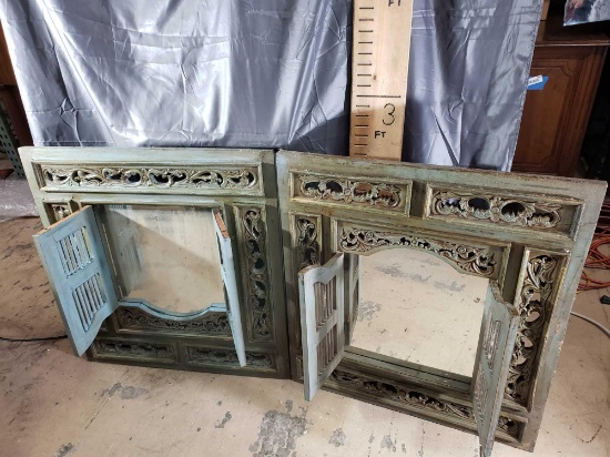 Vintage Framed Mirrors - 2 Items