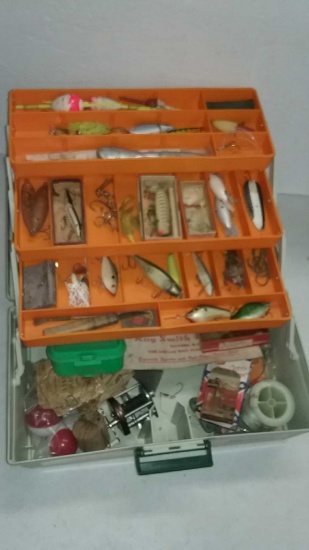 Rebel Fishing Tackle box with contents