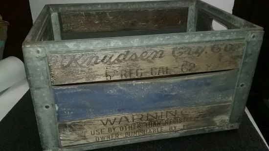 Originally Dated 1962 Knudsen Milk Crate