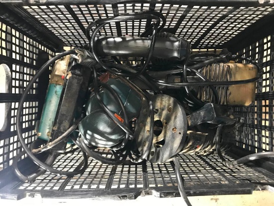 crate of various tools- 3 sanders, a router, a drill, a jig saw- BLACK&DECKER, CRAFTSMAN- tested