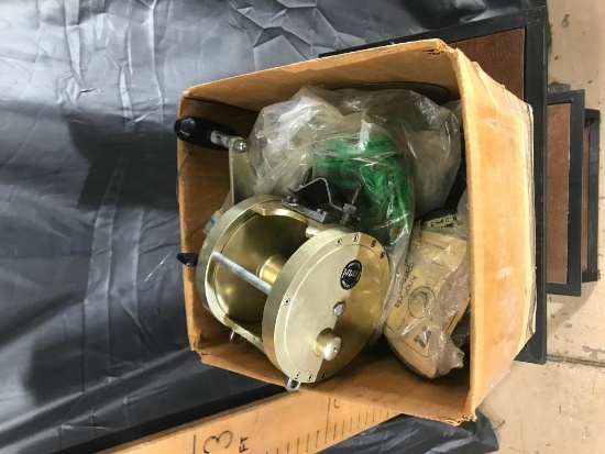 box of deep sea fishing gear- off shore casting reel, fishing wire (2)