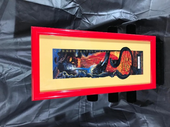 Disneyland Framed Indiana Jones Adventures "Temple of the Forbidden Eye" Commemorative Passport