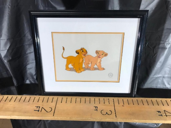 Walt Disney - Lion King Simba & Nala Framed Certified SeriCel Limited Edition of 5000