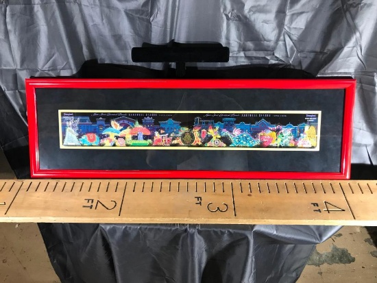 Disney's Art framed art work-Main Street Electric Parade, commemorative passport.1972-1996