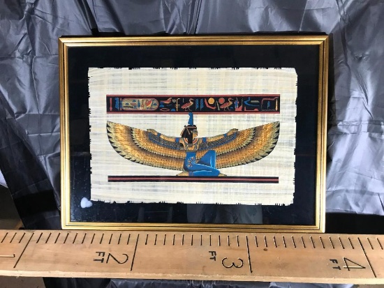Framed art work- Papyrus Egyptian art