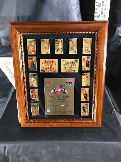 Framed 1996 Olympic Basketball Dream Team Set Limited 1492/1996