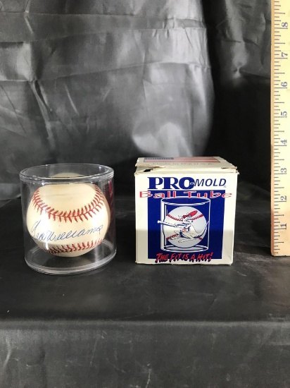 Ted Williams Signed Baseball in Case No COA