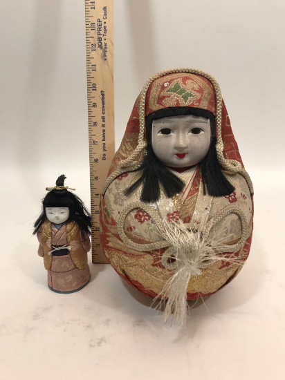 Asian Decorative Figurine Dolls 2 Units