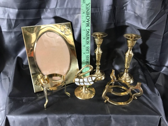 50th Anniversary Frame Gold Candle Holders 6 Units