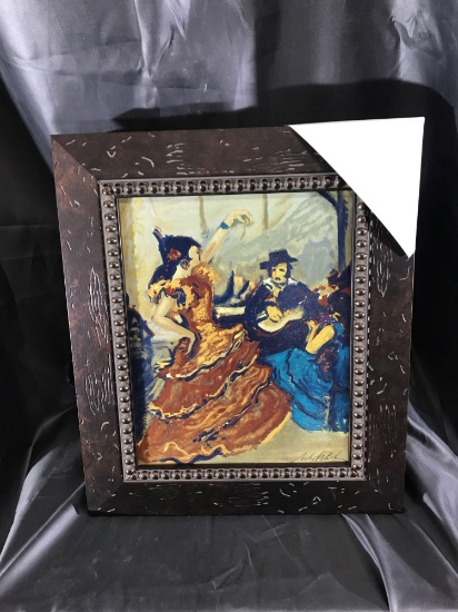 Arbit Blatas Enamel Porcelain Painting Framed