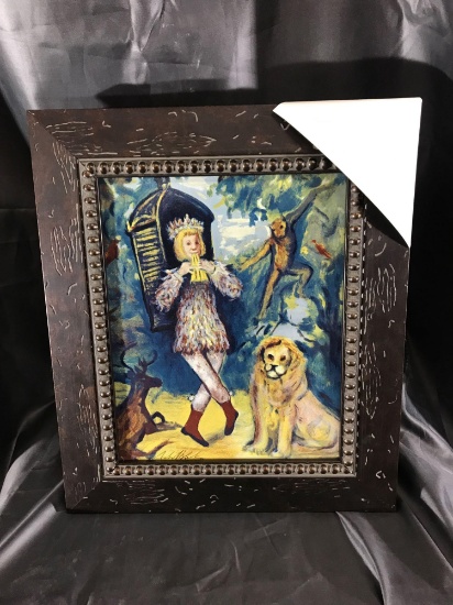Arbit Blatas Enamel Porcelain Painting Framed