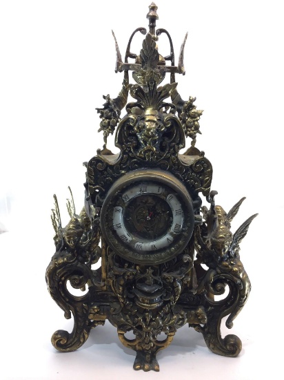 Very Large Brass Electric Clock