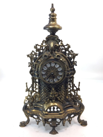 Large Brass Electric Clock