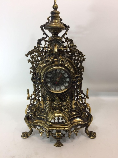 Large Brass Electric Clock