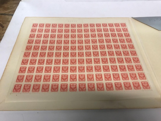 150 Block Poczta Polska Stamp Sheet