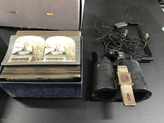 Antique Sterophone Slide Glasses Lots Of Pictures