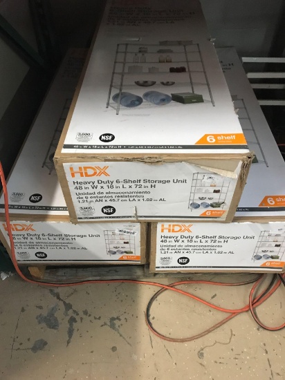 Heavy Duty 6 Shelf Storage Unit HDX 3 Units