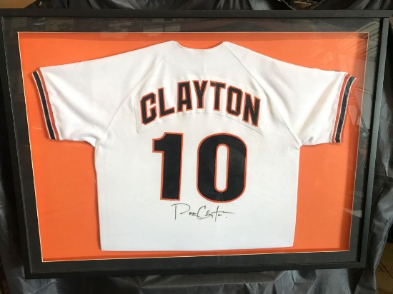 Royce Clayton #10 San Francisco Giants Signed Jersey Framed