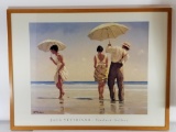 Jack Vettriano Signed Portland Gallery Framed Art Signed 21in Tall 44in Wide