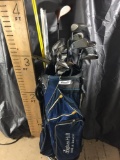 Golf Bag With Various Golf Clubs