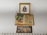 Queen Elizabeth Silver Jubilee Framed Photo - Book of Various Stamps - 12 Old Hawaiian Stamps