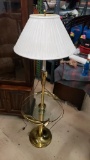 Brass Tulip Asian Style Glass Table Lamp 4.5' Tall