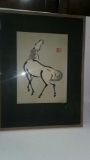 Asian style Horse Print signed