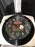 Crazy Jacks Casino wall clock Texas Hold'em Championship Tournament-powers on