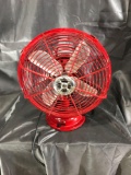 Metal Blade Electric Fan Powers On