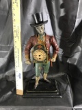 Metal Standing Man Clock