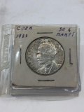 1953 Jose Marti Centennial Cuba Silver 50 Centavo