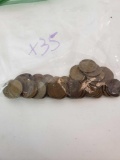 Mexico cinco centavos 35 coins assorted dates 1950's and 1960's