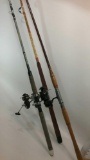 Three Salt Water Poles with Reels