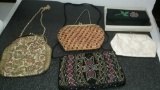 Five Vintage Ladies Handbags/Clutches