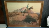 Western Themed Print by Geo (George) Pippen (1915-66)