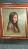 Native American 'Indian Maiden' Giclee' on Canvas