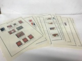 Vintage Stamp Collection On Pages 1928-1983