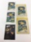 1993 Set of 5 Soccer Shots Pele 24k Gold Signature Cards