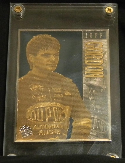 1995 Jeff Gordon 24k Gold Metal Collectible Press Pass Gold Series Card Limited Edition