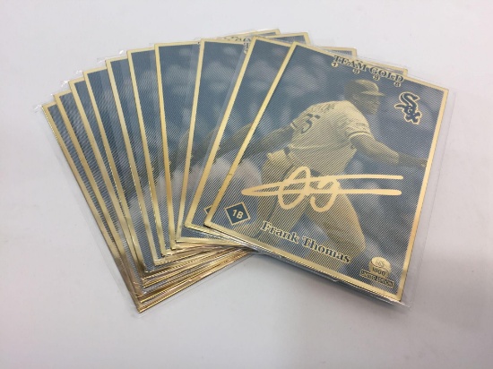 MLB 1998 Frank Thomas Limited Edition 24k Gold Cards (10 Cards)