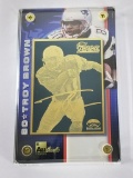 2002 NFL 24K Gold Metal Collectible Troy Brown Limited Edition