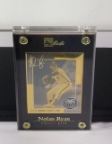 Nolan Ryan 5,714 Career Strke Outs 24k Gold Metal Collectible Card Limited Edition Number 663/807