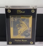 Nolan Ryan 5,714 Career Strke Outs 24k Gold Metal Collectible Card Limited Edition Number 653/807