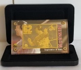 1998 MLB Marc McGwire 62 Home Run's 24k Gold Metal Collectible Card Limited Edition